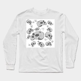 Skull Bomb (Grey Scale) Long Sleeve T-Shirt